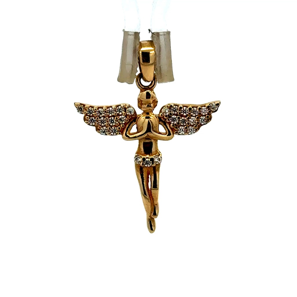 Pendant Praying Angel with CZ 26.5 10K