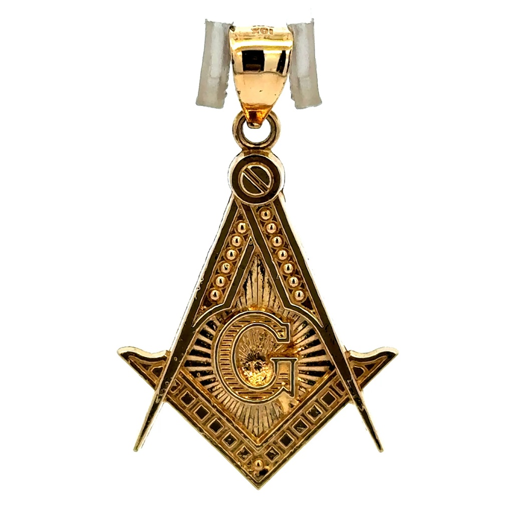 Pendant Masonic Square & Compass 38.5 10K