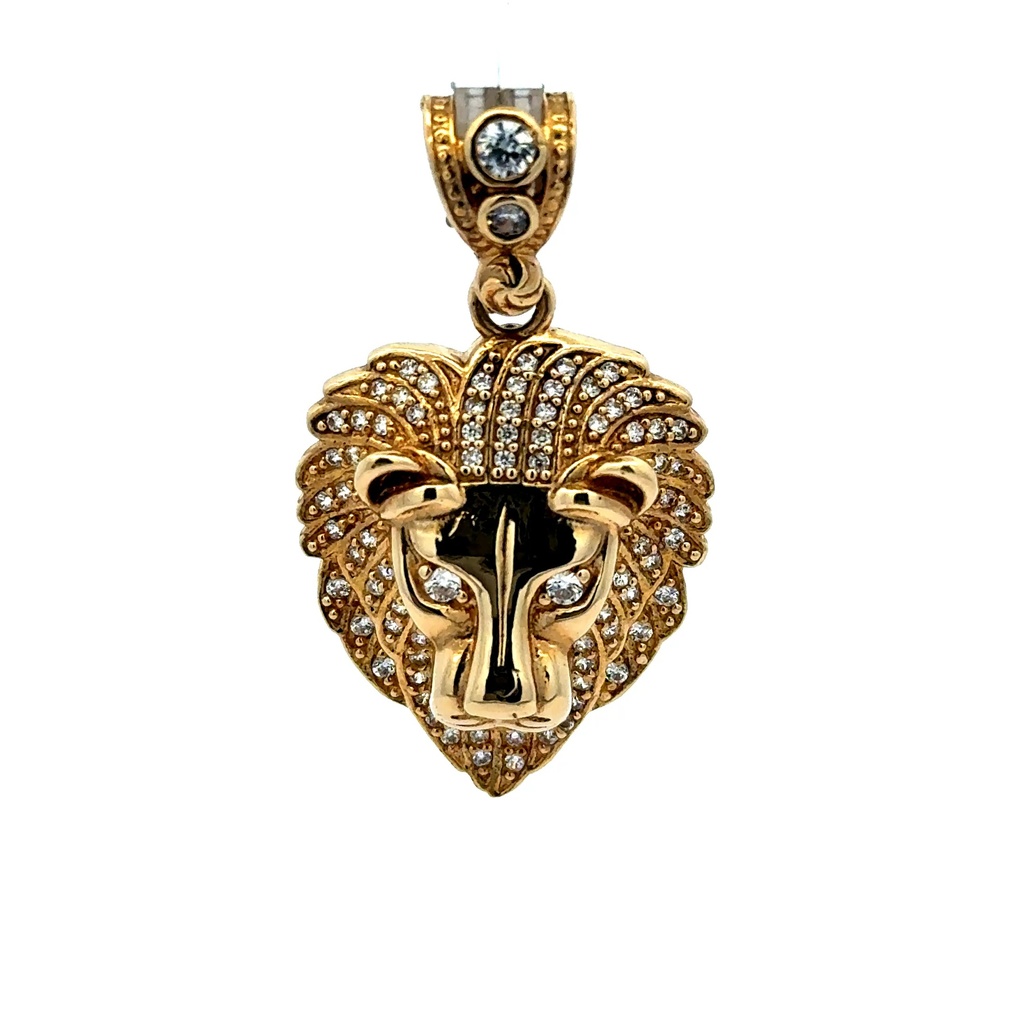 Pendant Lion Head & CZ 37 10K