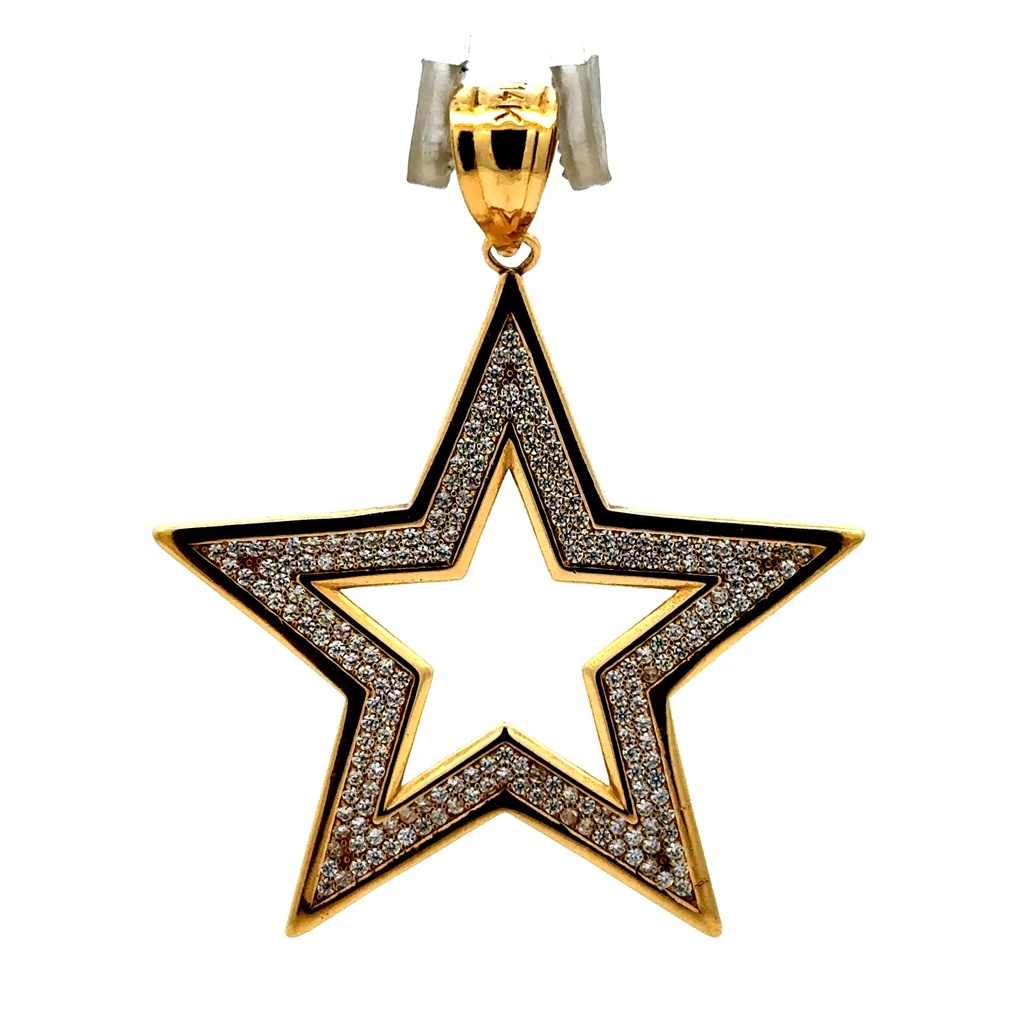 Pendant Star with CZ 49 14K