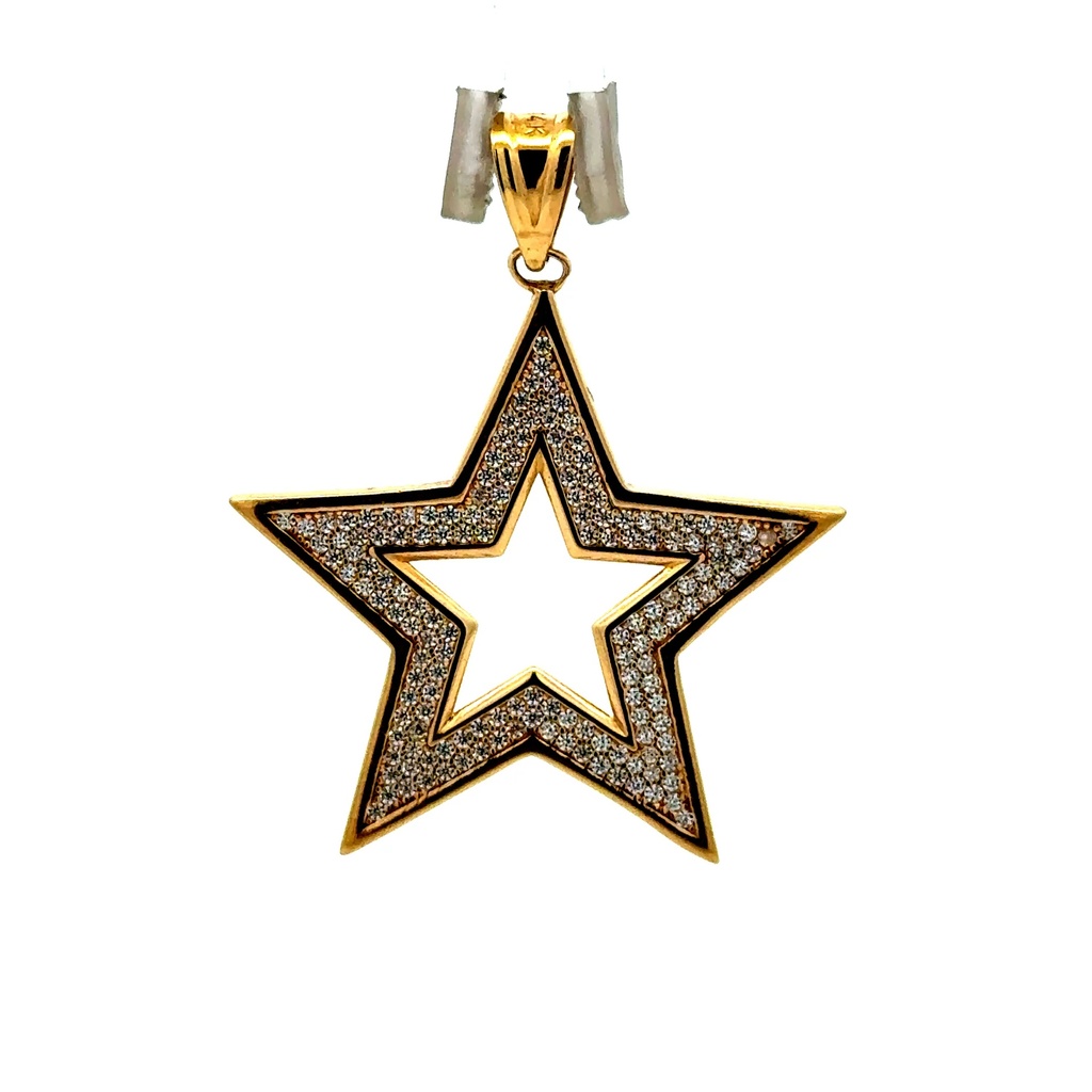 Pendant Star with CZ 40 14K