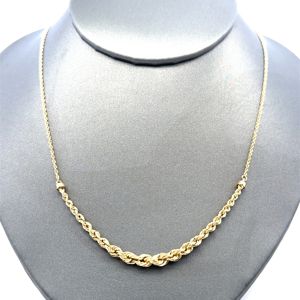 Chain Princess Rope Cut 2mm 17" 14K