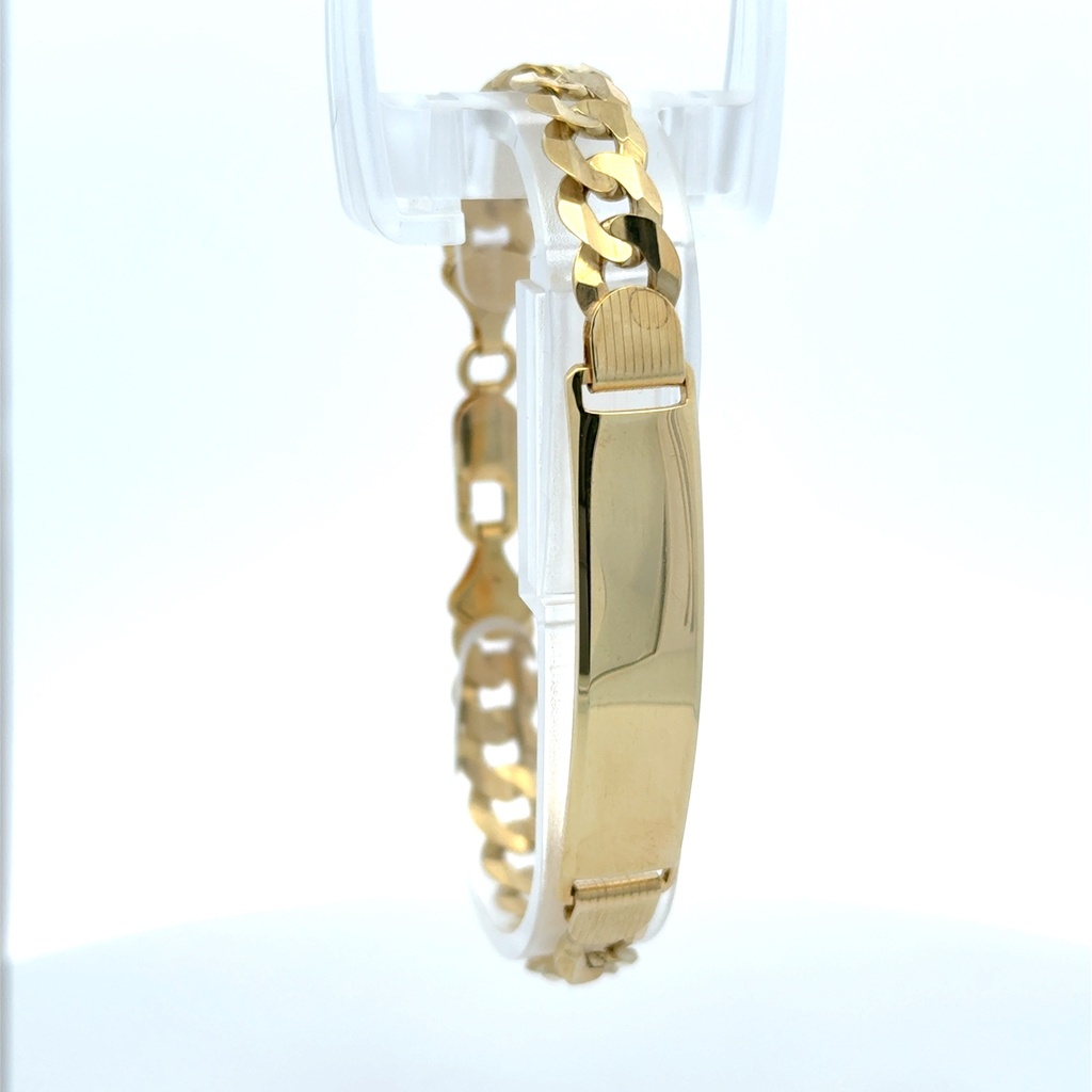 Bracelet ID Curb Link 8mm 8" 14K