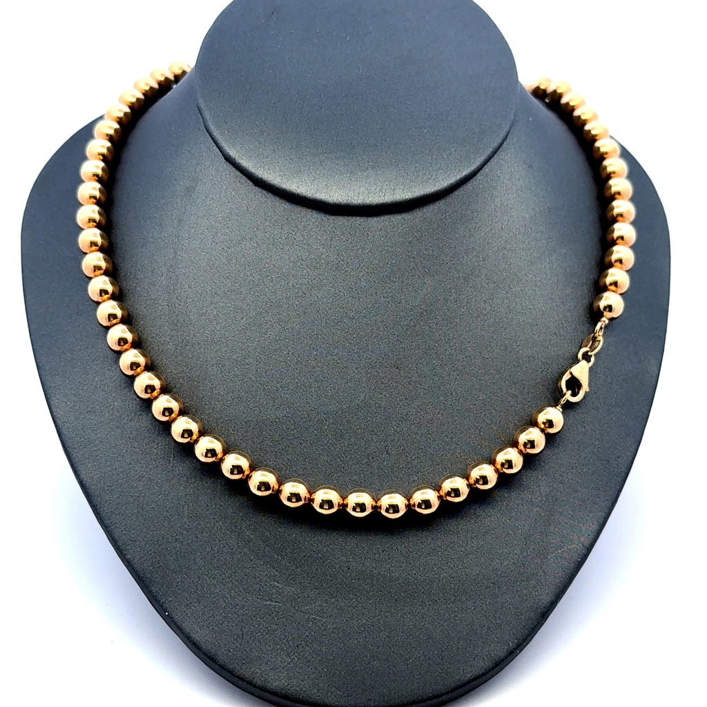 Necklaces Bead Ball 6mm 16" 14K