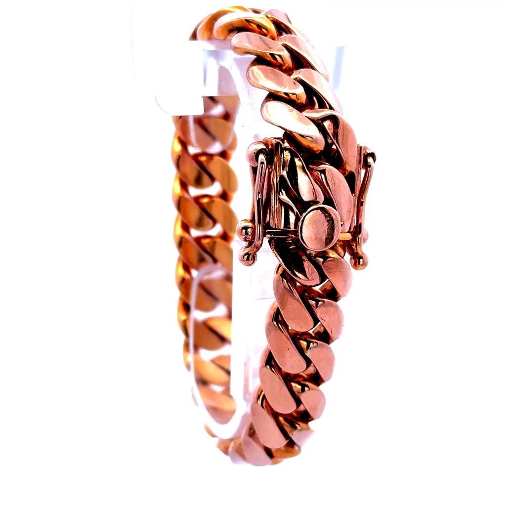 Bracelet Cuban Link Rose Gold 12.5mm 7.5" 10K