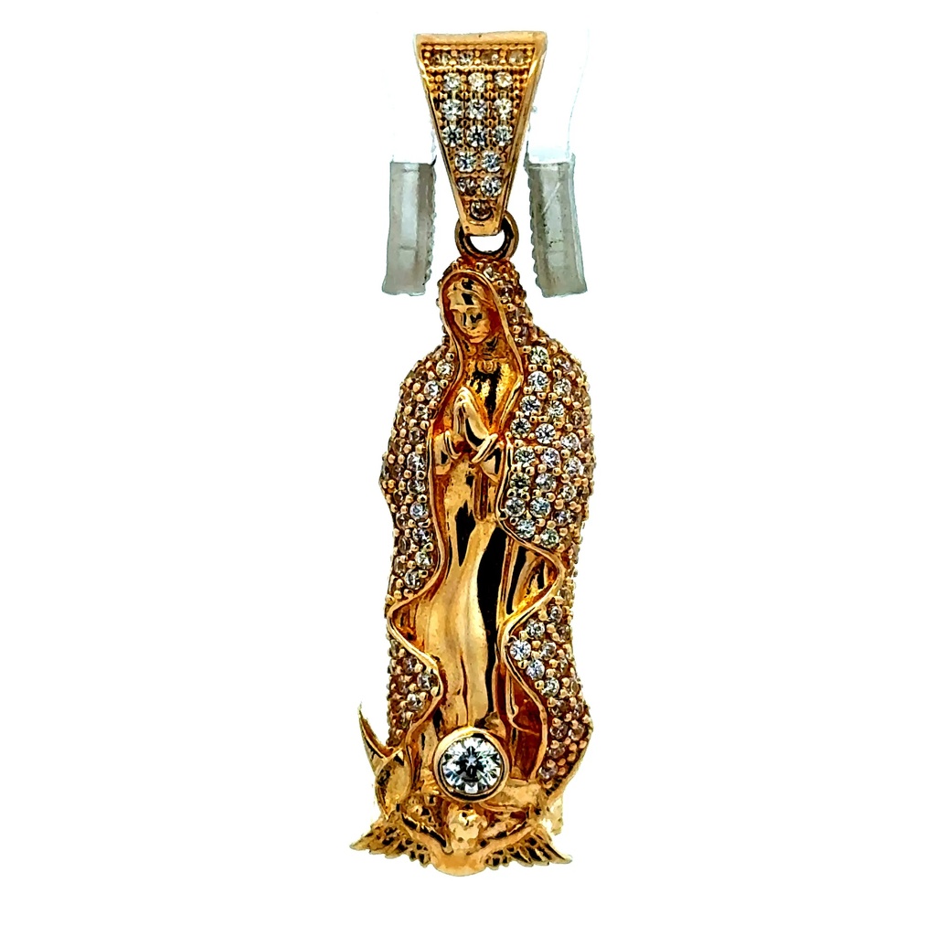 Pendant Our Lady of Guadalupe with CZ 43 14K