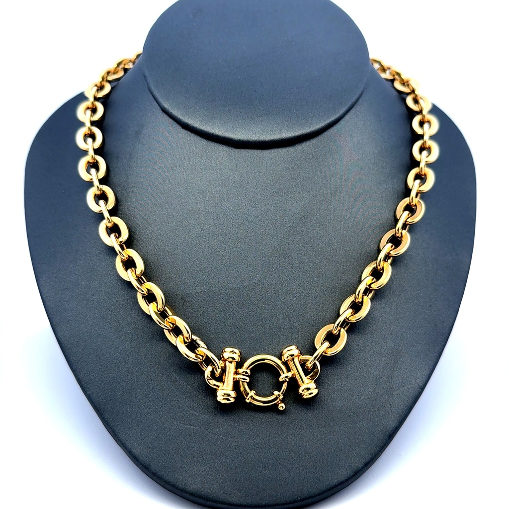 Necklaces Flat Oval Link 8mm 20" 14K