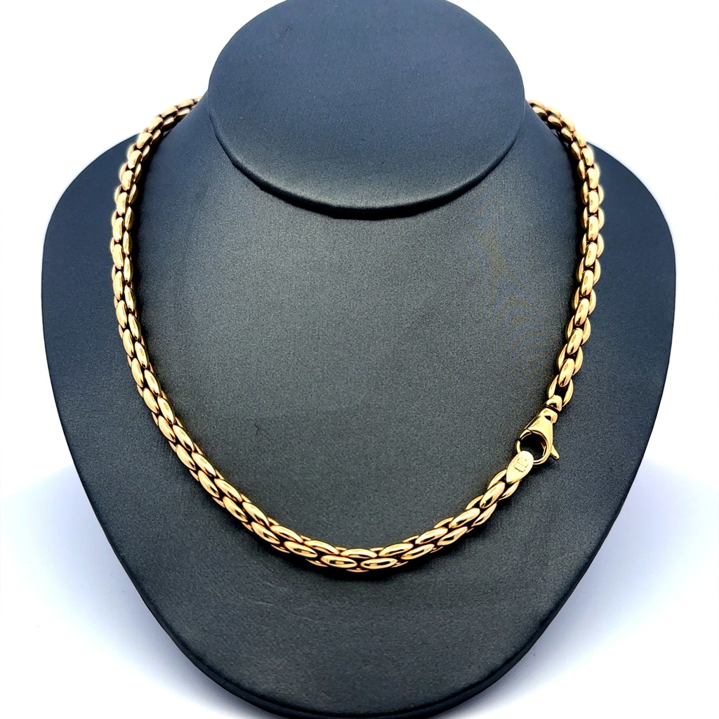 Necklaces Rectangular Link 5mm 18" 14K