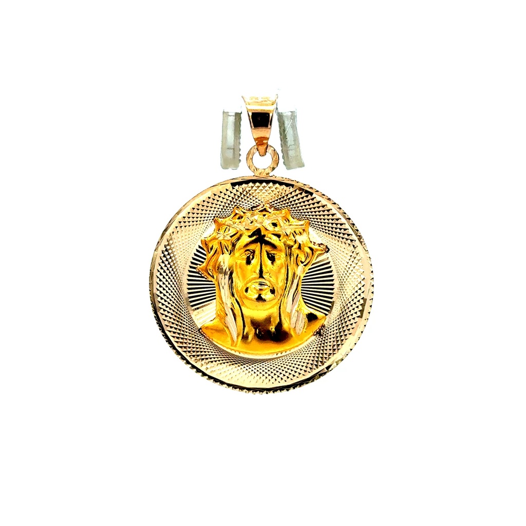 Pendant Jesus Face with Crown of Thorns 36.5 10K