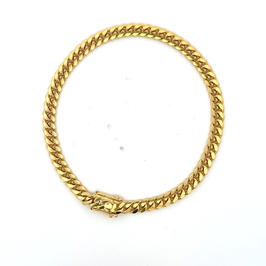 Anklet Hollow Cuban 5.5mm 9.5" 10K