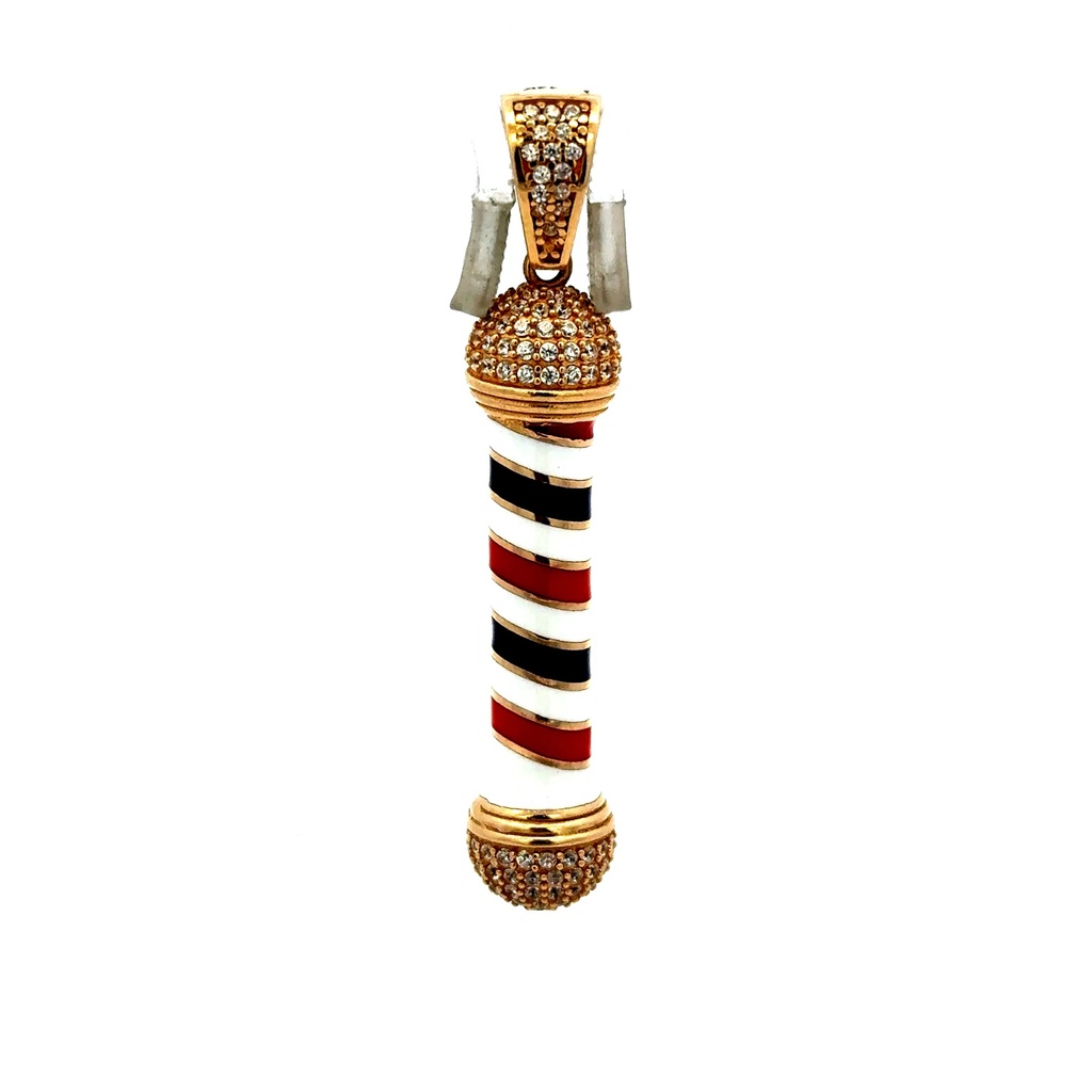 Pendant Barber Pole 50.5 14K