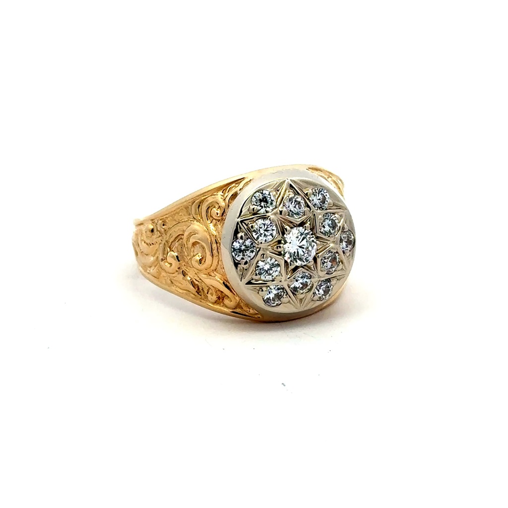 Ring Rosetta  11.5 4.5mm 14K