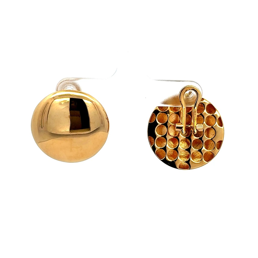 Earrings Omega Lock 19.5 19.5mm 14K