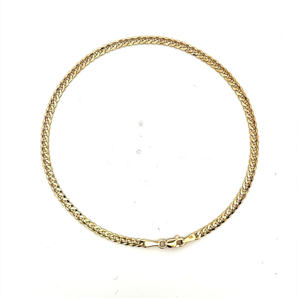 Anklet Curb Link 3mm 10" 10K