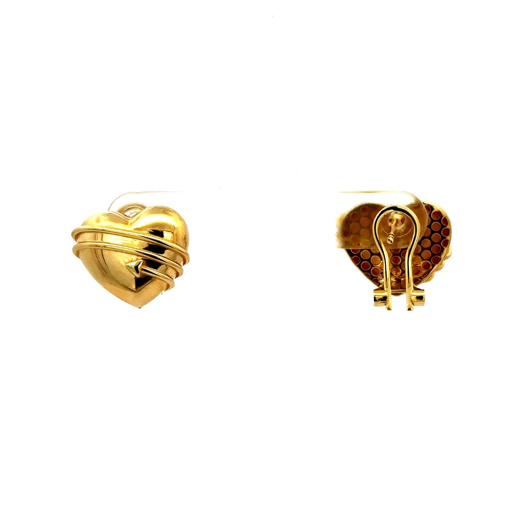 Earrings Omega 15 17.5mm 10K