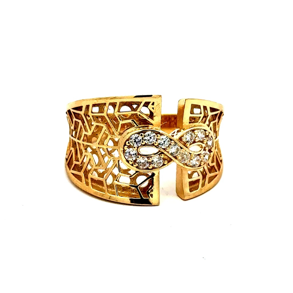 Ring Women's Symmetry & CZ 9 3mm 10K