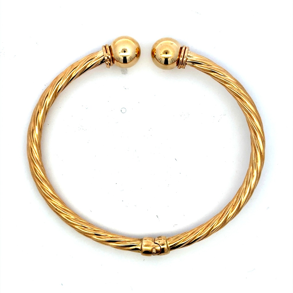 Bangle Hollow Twisted 17 4mm 14K