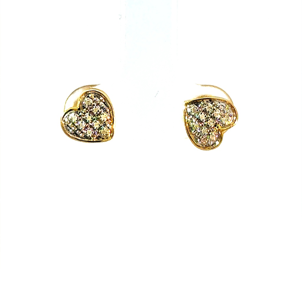 Earrings Stud Diamond Round 10K 1/20ct