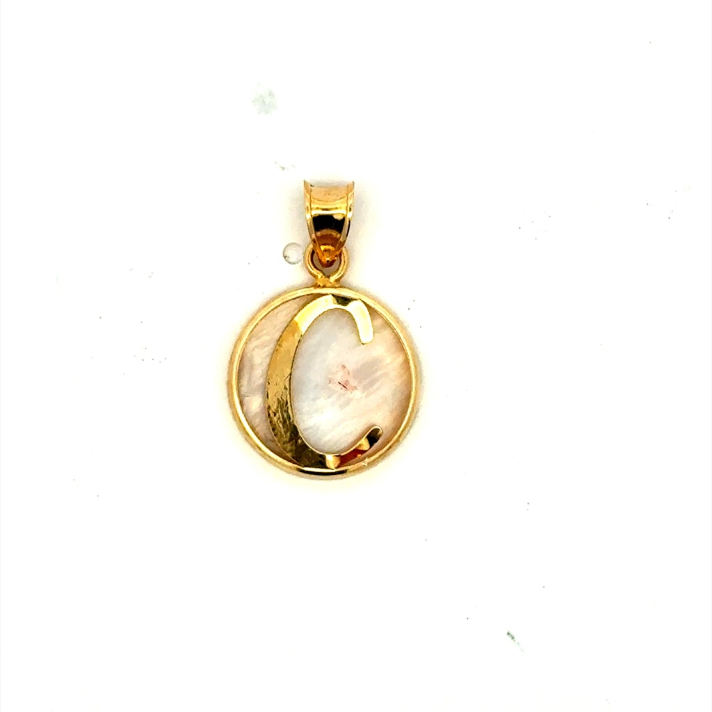Pendant Mother-of-Pearl Initial 22 10K