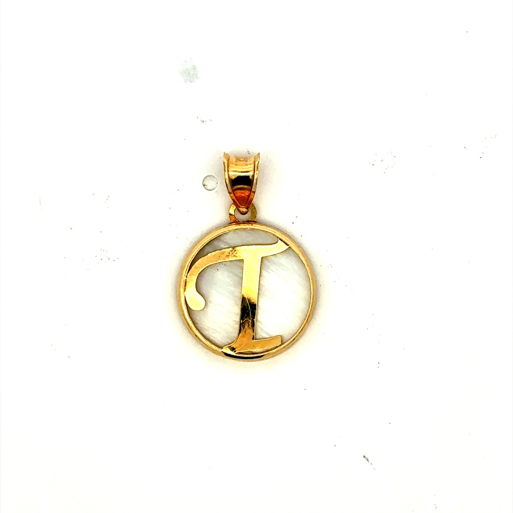Pendant Mother-of-Pearl Initial 22 10K