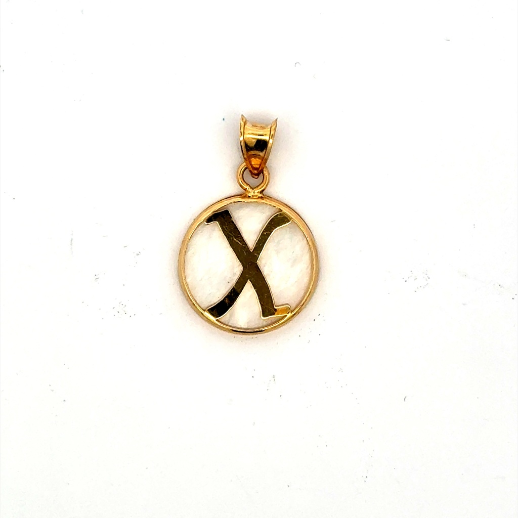 Pendant Mother-of-Pearl Initial 22 10K