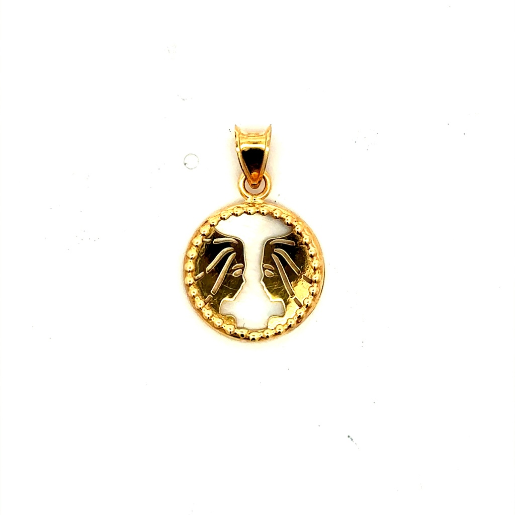 Pendant Mother-of-Pearl Zodiac Sign 21.5 10K