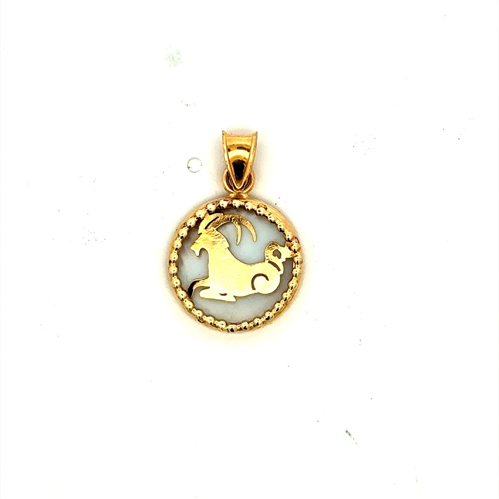 Pendant Mother-of-Pearl Zodiac Sign 21.5 10K