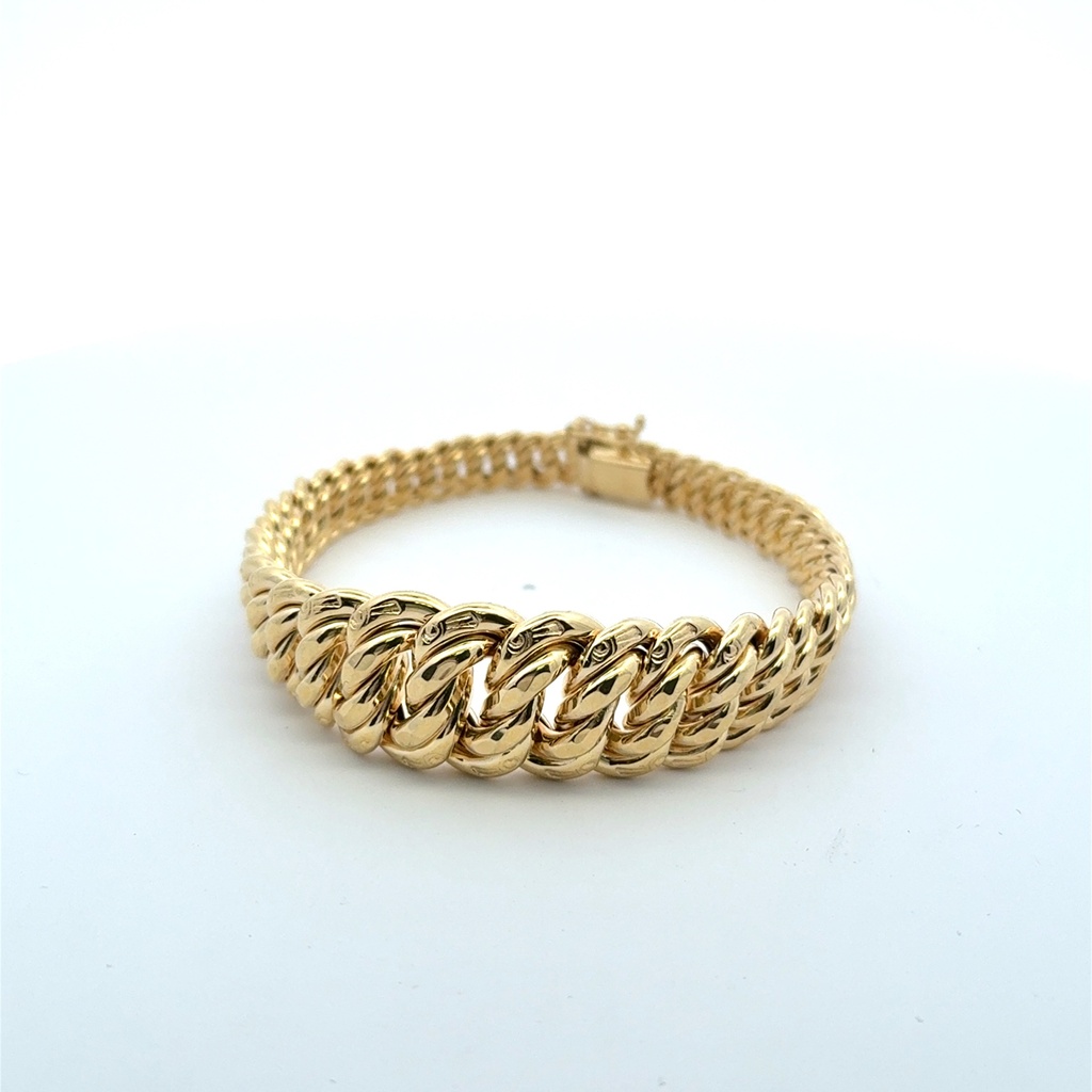 Bracelet Princess Cut 17.5mm 7.5" 14K