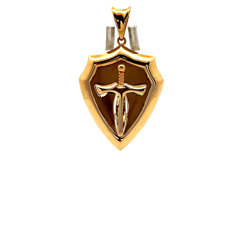 Pendant Sword Shield 42 14K