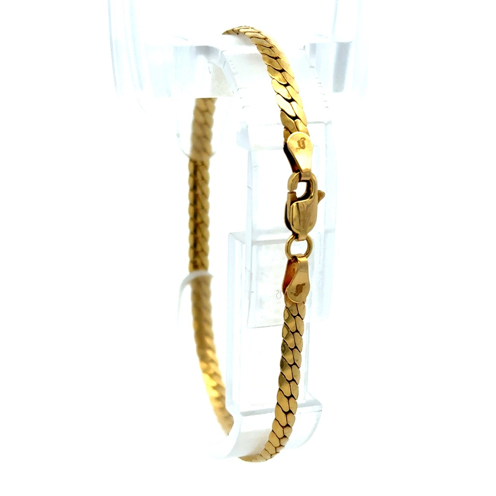 Bracelet Flat Herringbone 3.5mm 6.5" 14K