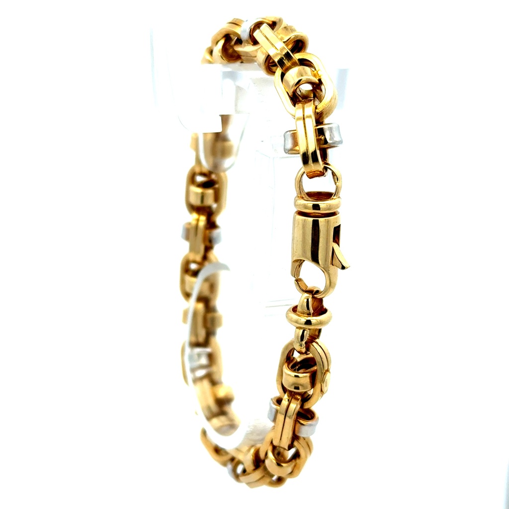 Bracelet Anchor Box Link 9mm 8" 14K