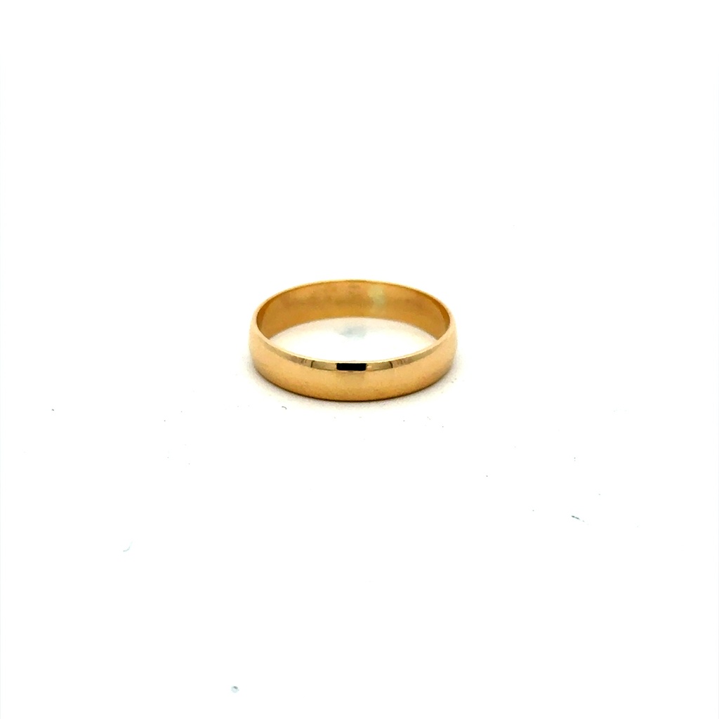 Ring Men’s Plain Wedding Band 8 3.5mm 14K
