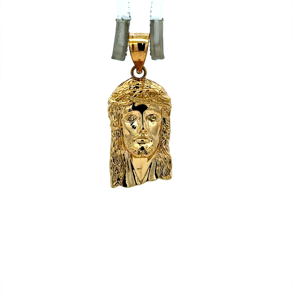 Pendant Jesus Face with Crown of Thorns 26.5 10K