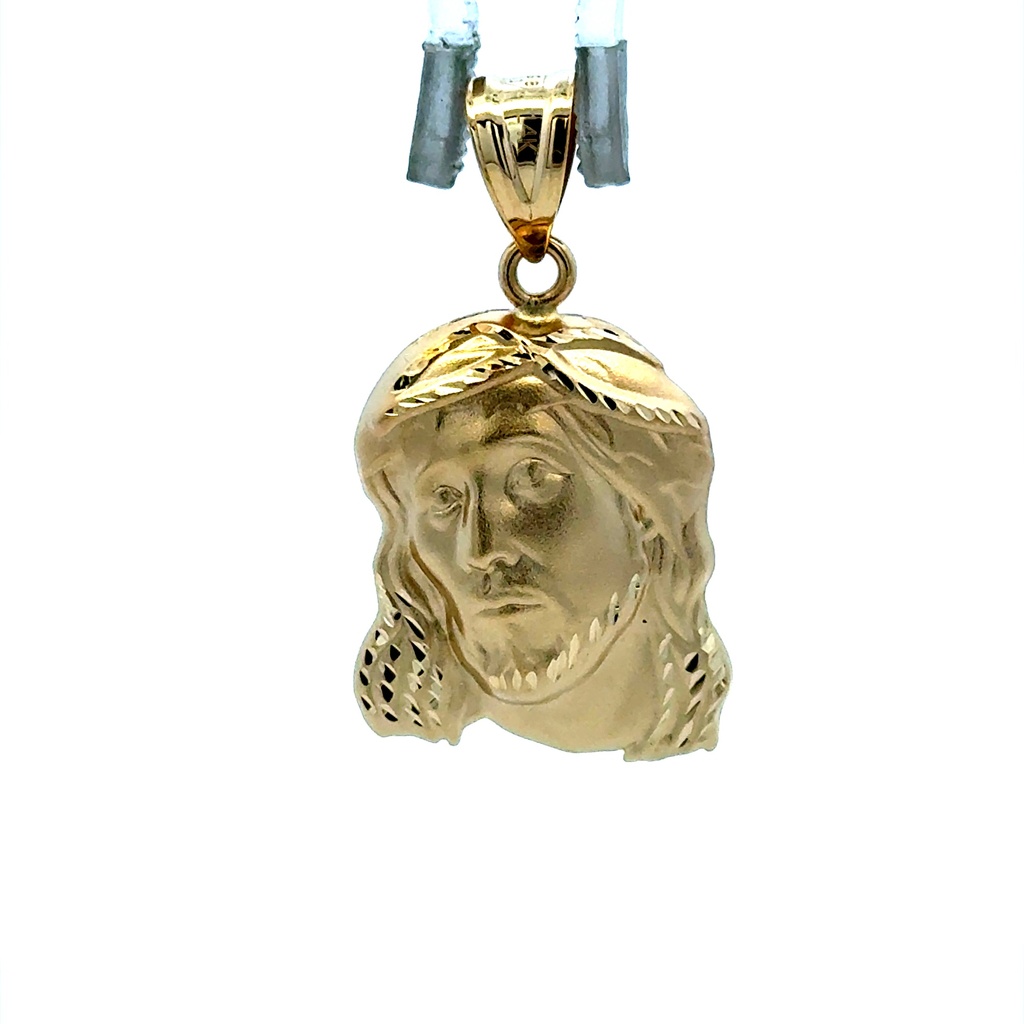 Pendant Jesus Face with Crown of Thorns 34.5 14K