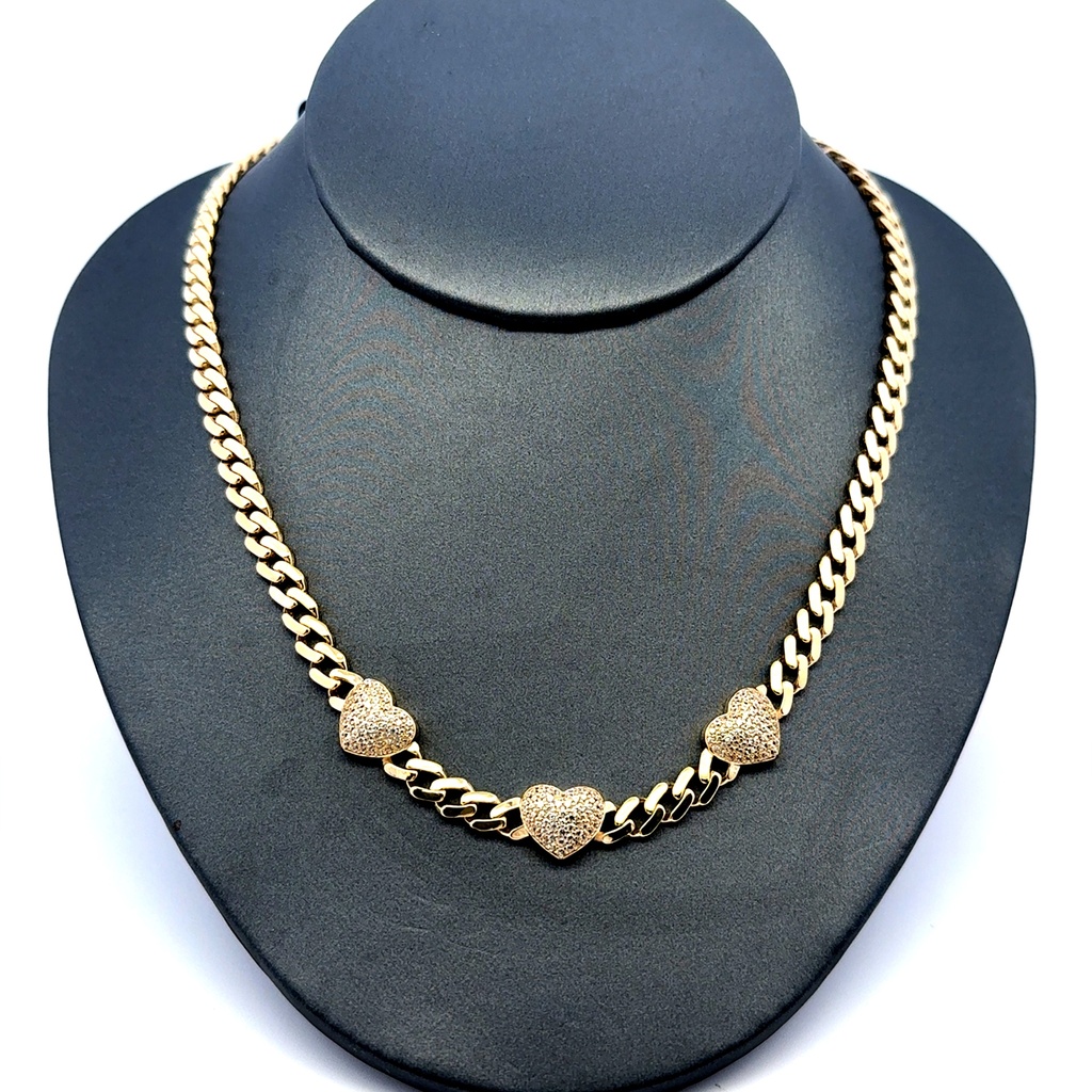 Chain Hearts Monaco 5mm 16" 10K