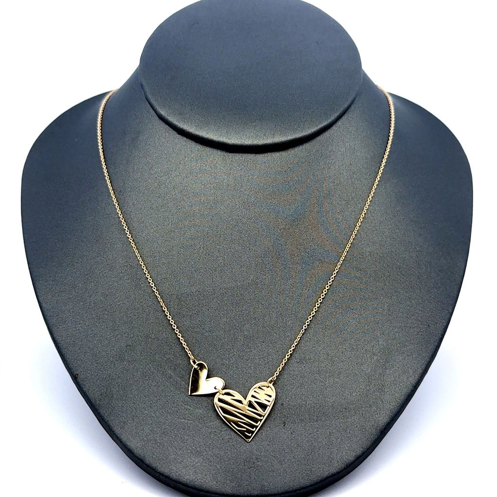 Chain Boston w Hearts Detail 0.5mm 18" 14K