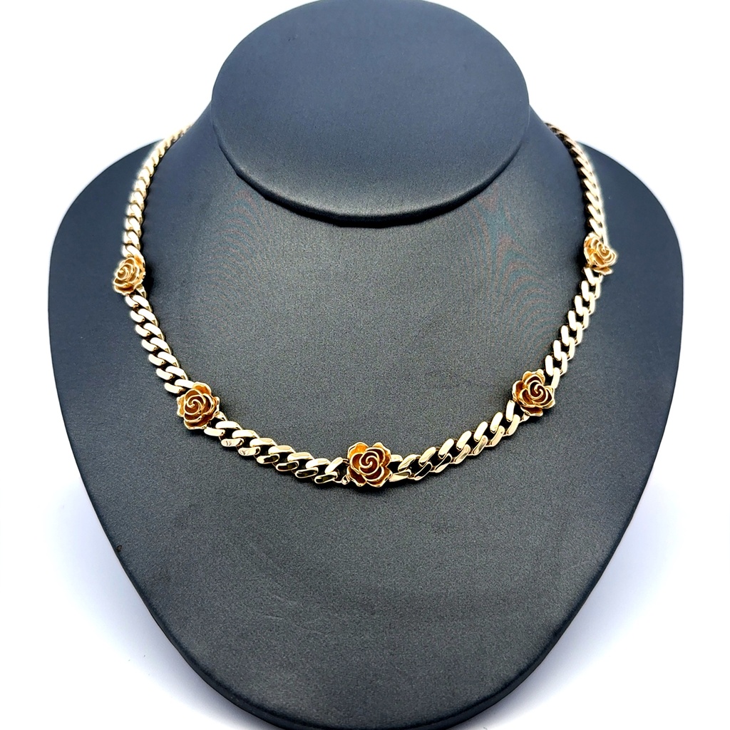 Chain Roses Monaco 5mm 18" 10K