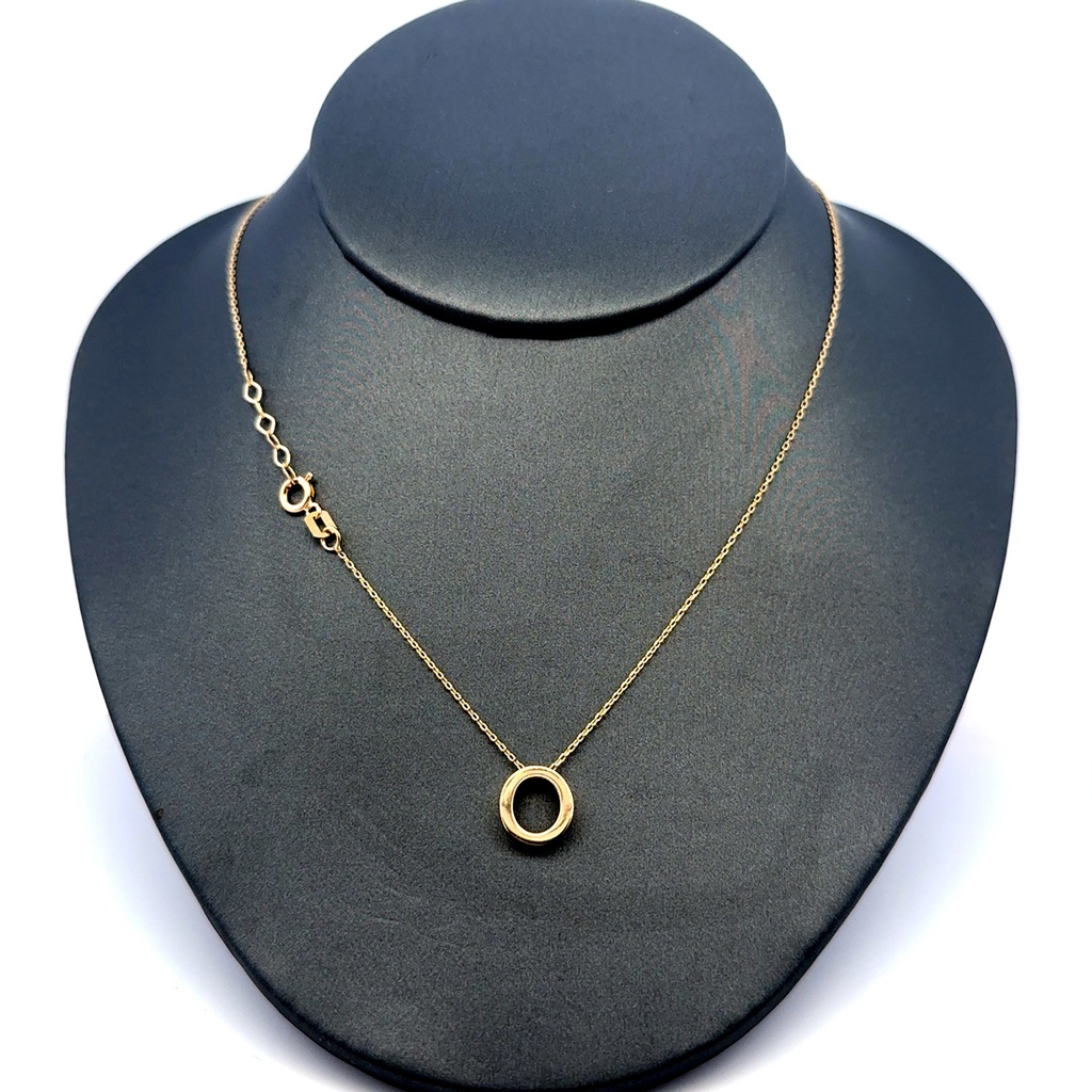Chain Uppercase Initial 'O' 0.5mm 18" 14K