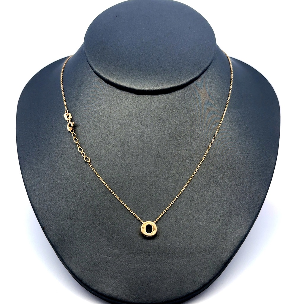 Chain Lowercase Initial 'O' 0.5mm 18" 14K