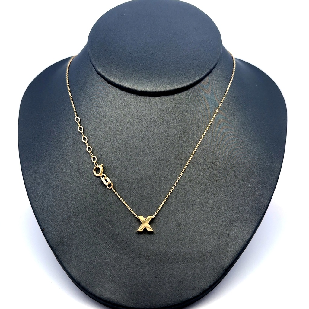 Chain Uppercase Initial 'X' 0.5mm 18" 14K