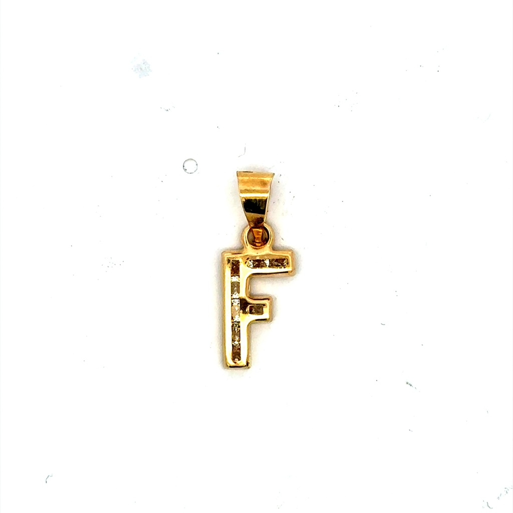 Pendant ’So Cute’ Initial F 20.5 10K