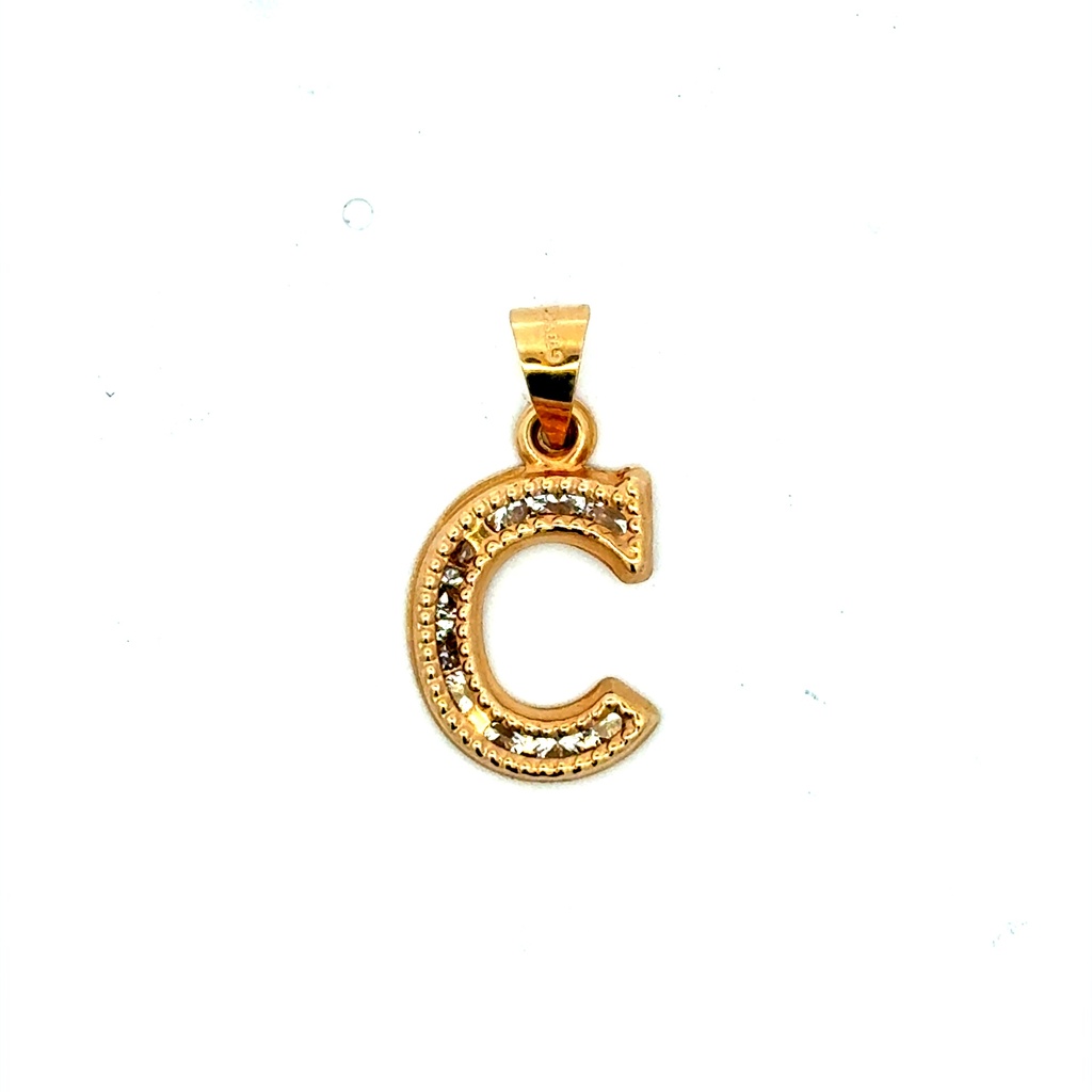 Pendant Uppercase Initial 'C' 23.5 10K