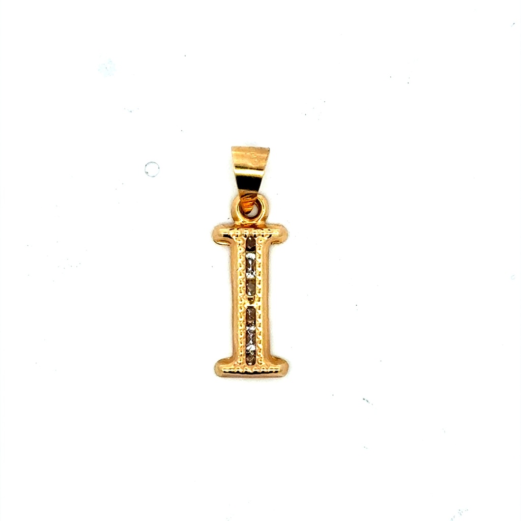 Pendant Uppercase Initial 'I' 23.5 10K