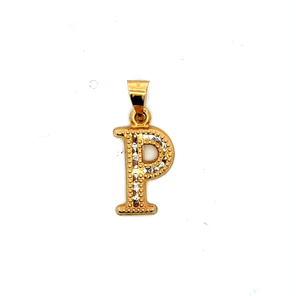 Pendant Uppercase Initial 'P' 23.5 10K