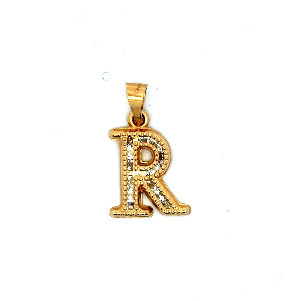 Pendant Uppercase Initial 'R' 23.5 10K