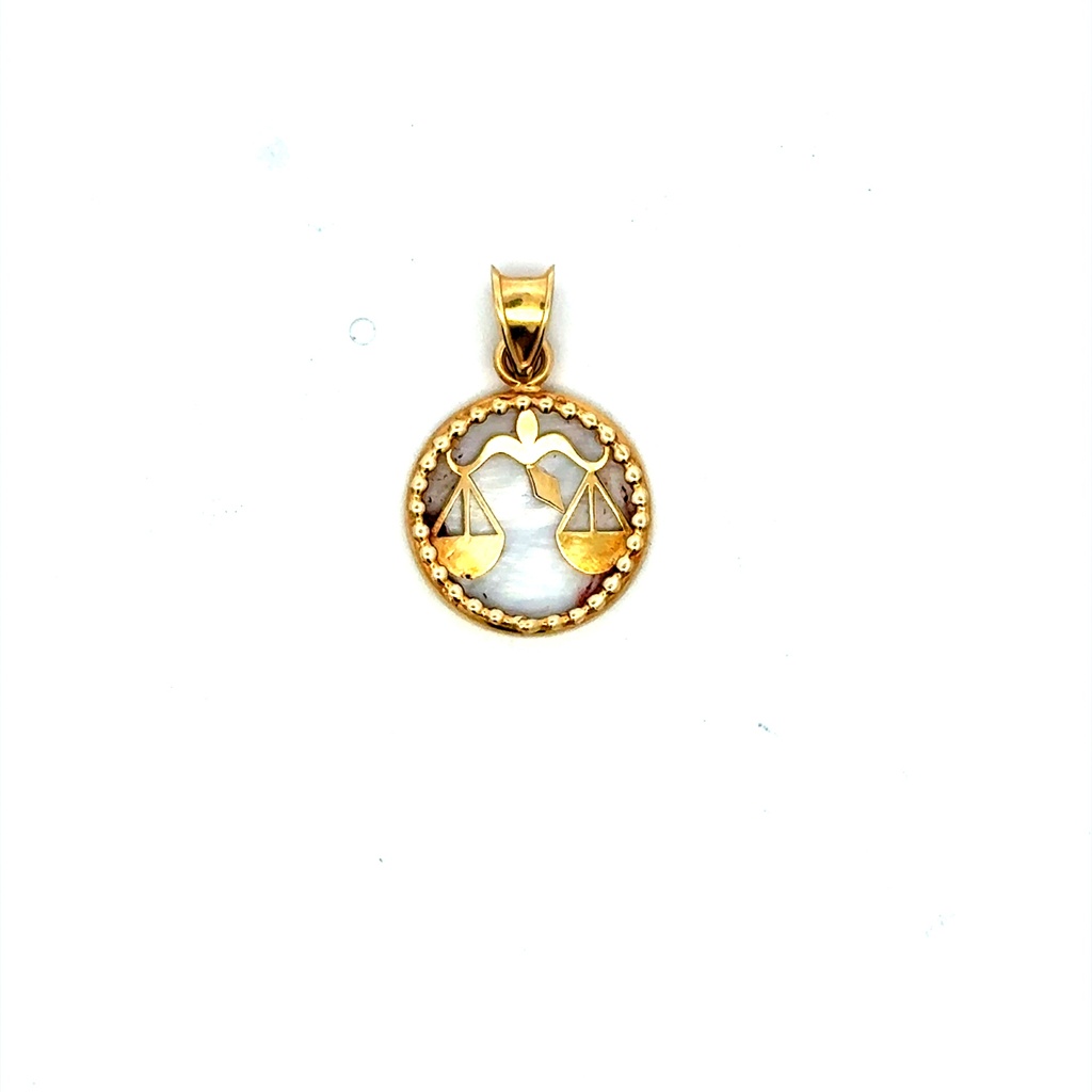 Pendant Mother-of-Pearl Zodiac Sign 21.5 10K