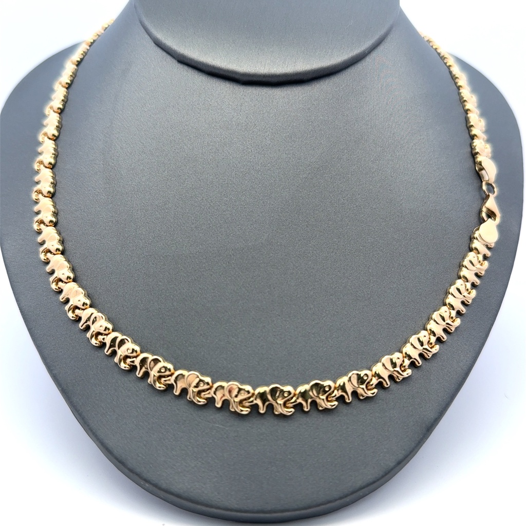 Necklaces Elephant Link with Lobster Lock 6.5mm 18" 10K