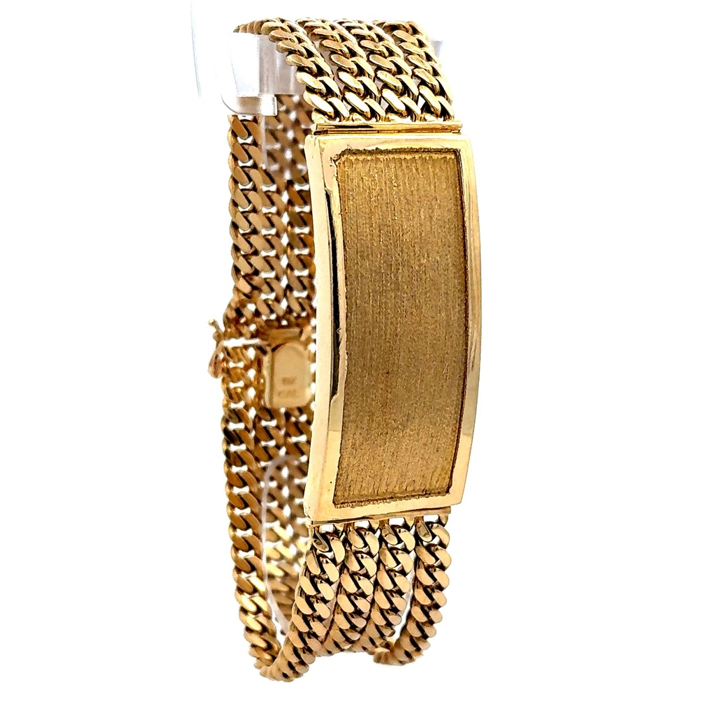 Bracelet Textured ID with Four Cuban Link 21mm 9" 10K