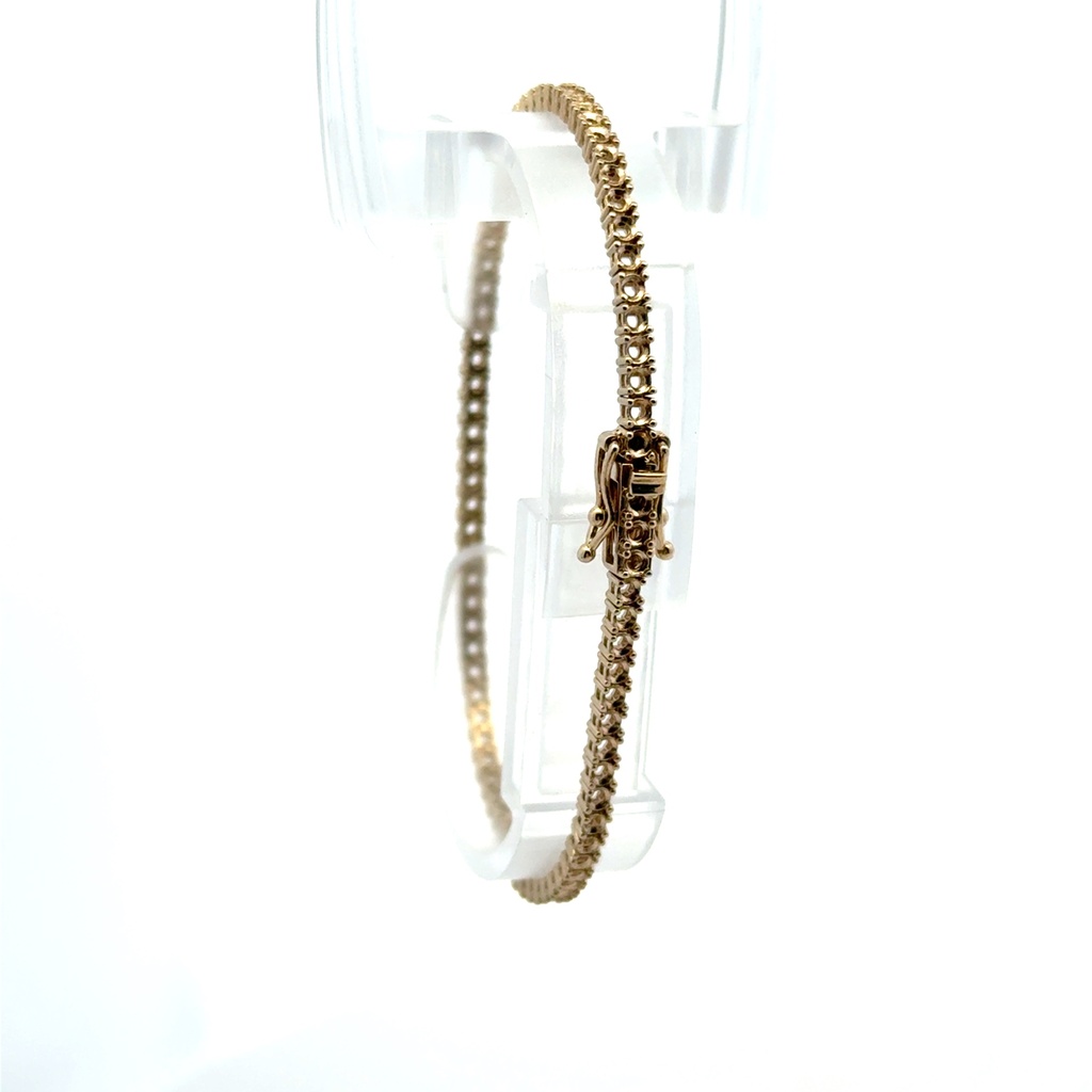 Bracelet Tennis without Stones White Gold 2.5mm 7.5" 10K
