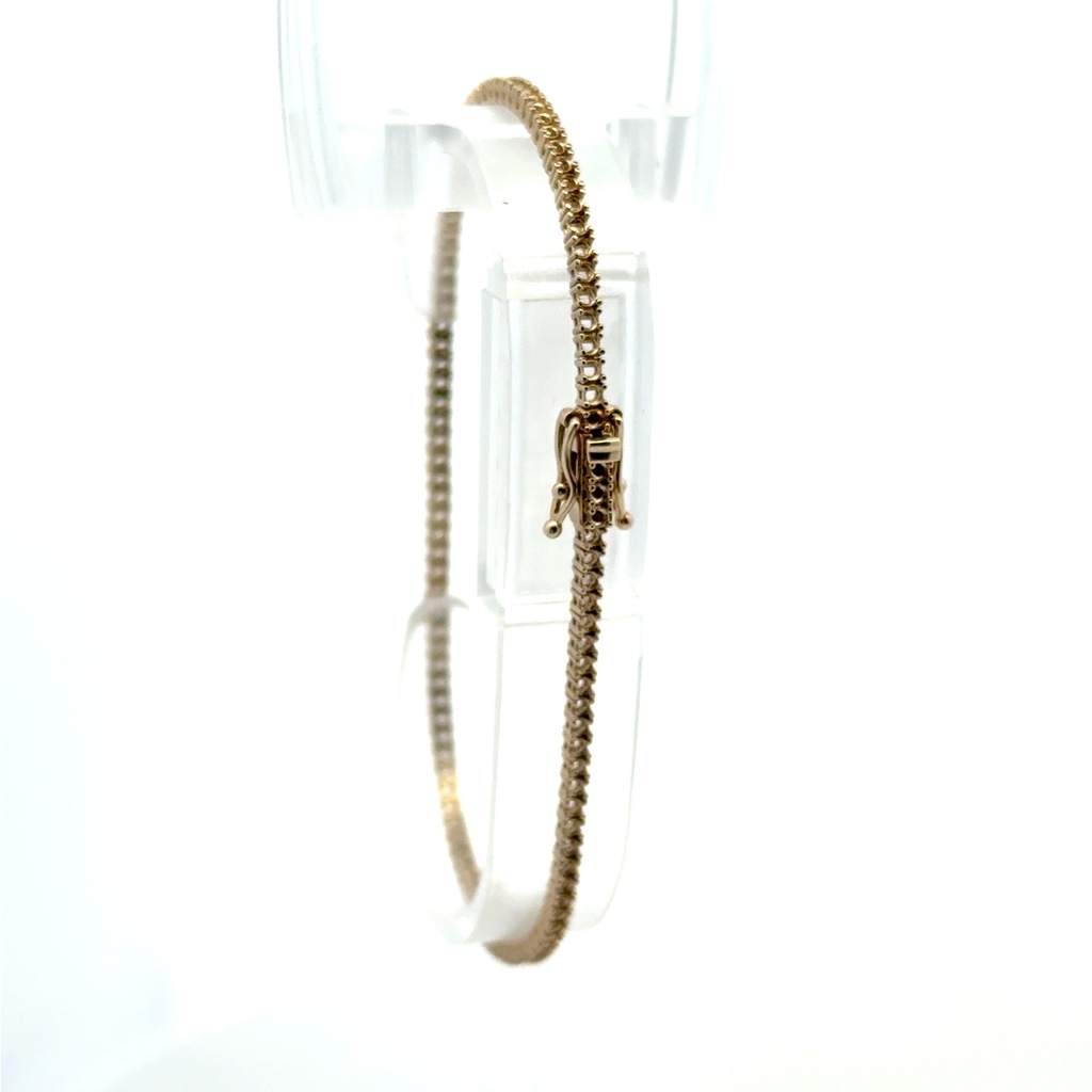 Bracelet Tennis without Stones White Gold 2mm 7" 10K